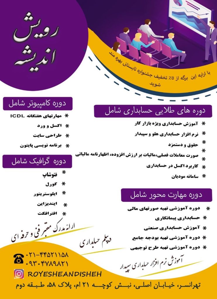 آموزش مهارتهای هفتگانه کامپیوتر ICDLدر تهرانسر با مدرک معتبر فنی حرفه ای