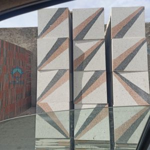 موزاییک سه بعدی شمشیری – سنگ سفید نارنجی