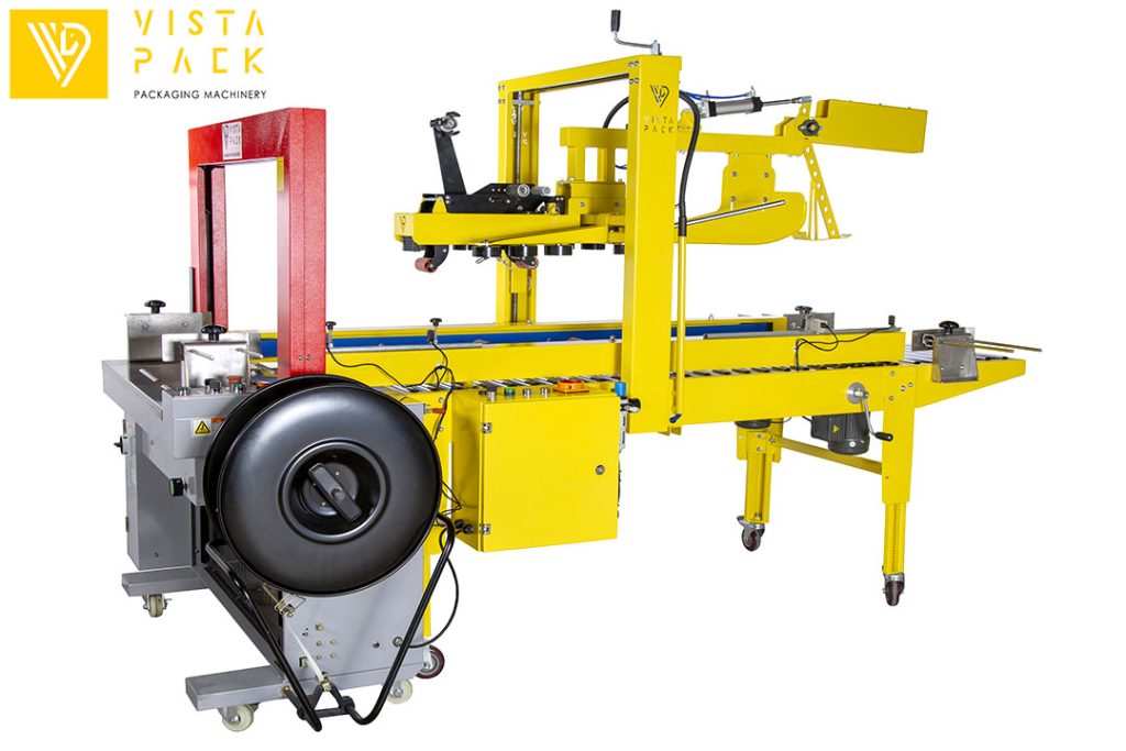 با دستگاه چسب زن و تسمه‌کش اتوماتیک ویستا پک، حرفه ای بسته‌بندی کنید