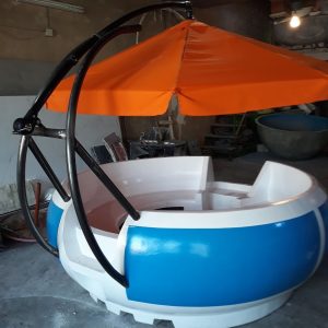 قایق موتوری گرد هشت نفره فایبرگلاس