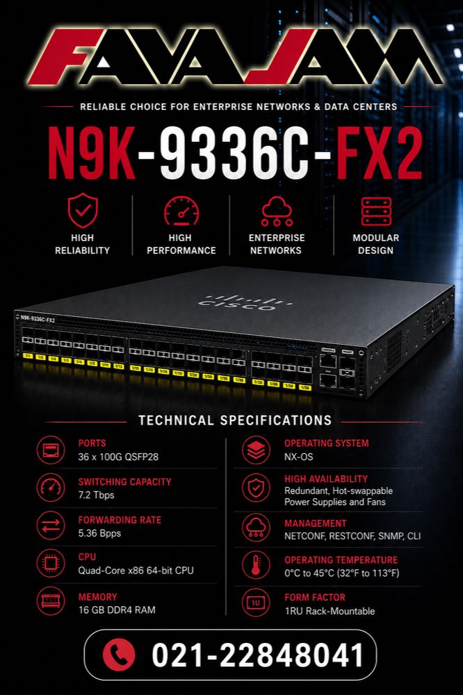 قلب تپنده دیتاسنترهای مدرن با چگالی بالا – Cisco Nexus 9336C-FX2
