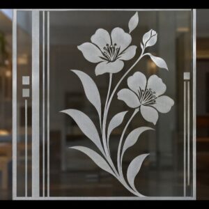 طراحی سندبلاست روی شیشه و آینه